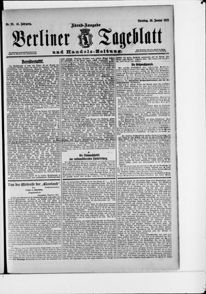 Berliner Tageblatt und Handels-Zeitung vom 16.01.1912