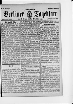 Berliner Tageblatt und Handels-Zeitung on Jan 17, 1912