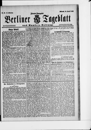 Berliner Tageblatt und Handels-Zeitung vom 24.01.1912