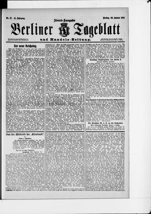 Berliner Tageblatt und Handels-Zeitung vom 26.01.1912