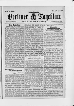 Berliner Tageblatt und Handels-Zeitung on Jan 31, 1912
