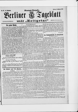 Berliner Tageblatt und Handels-Zeitung vom 05.02.1912