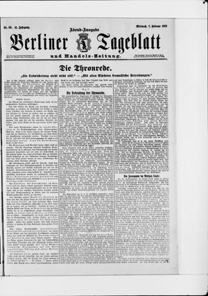 Berliner Tageblatt und Handels-Zeitung vom 07.02.1912