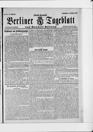 Berliner Tageblatt und Handels-Zeitung vom 10.02.1912