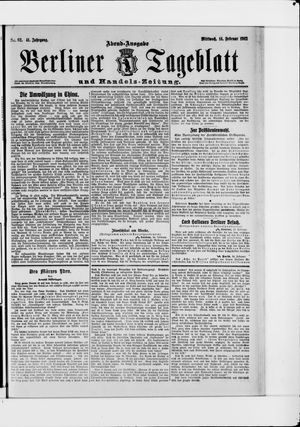 Berliner Tageblatt und Handels-Zeitung vom 14.02.1912