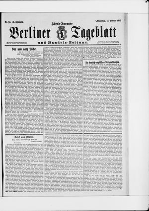 Berliner Tageblatt und Handels-Zeitung vom 15.02.1912