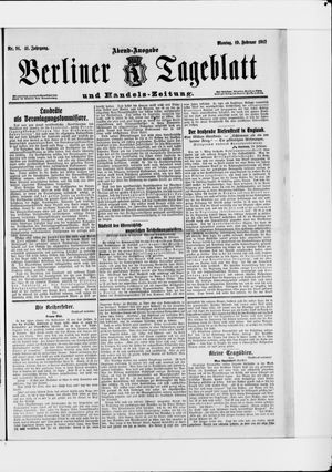 Berliner Tageblatt und Handels-Zeitung vom 19.02.1912