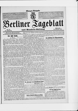 Berliner Tageblatt und Handels-Zeitung vom 21.02.1912