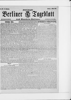 Berliner Tageblatt und Handels-Zeitung on Mar 1, 1912