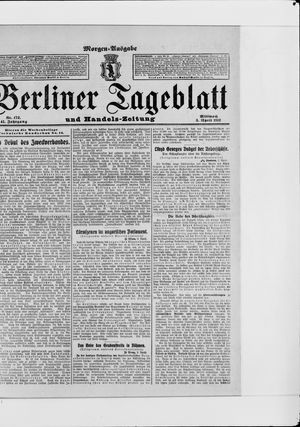 Berliner Tageblatt und Handels-Zeitung vom 03.04.1912