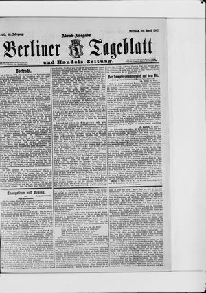 Berliner Tageblatt und Handels-Zeitung vom 10.04.1912