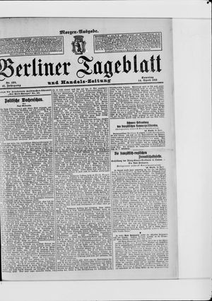 Berliner Tageblatt und Handels-Zeitung vom 14.04.1912