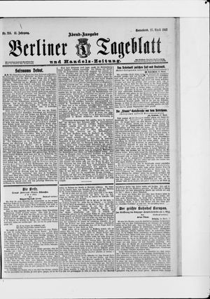 Berliner Tageblatt und Handels-Zeitung vom 27.04.1912