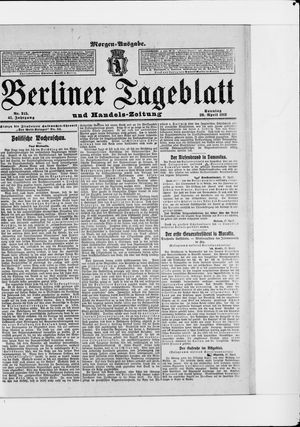 Berliner Tageblatt und Handels-Zeitung vom 28.04.1912