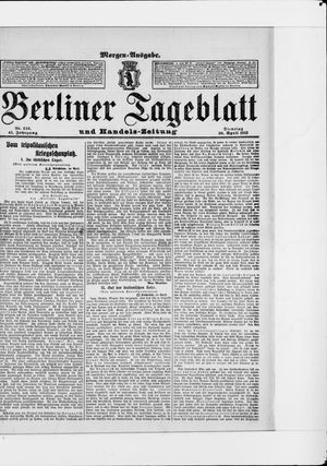Berliner Tageblatt und Handels-Zeitung vom 30.04.1912