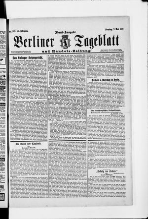 Berliner Tageblatt und Handels-Zeitung vom 07.05.1912