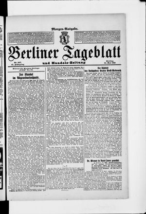 Berliner Tageblatt und Handels-Zeitung vom 10.05.1912