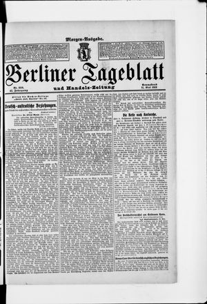 Berliner Tageblatt und Handels-Zeitung vom 11.05.1912