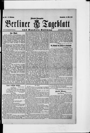 Berliner Tageblatt und Handels-Zeitung vom 11.05.1912