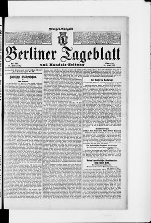 Berliner Tageblatt und Handels-Zeitung vom 12.05.1912