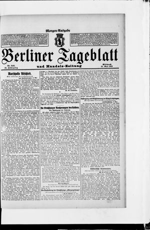 Berliner Tageblatt und Handels-Zeitung vom 15.05.1912