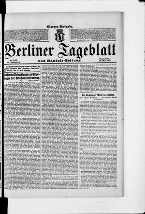 Berliner Tageblatt und Handels-Zeitung vom 16.05.1912