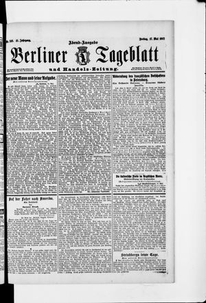 Berliner Tageblatt und Handels-Zeitung vom 17.05.1912
