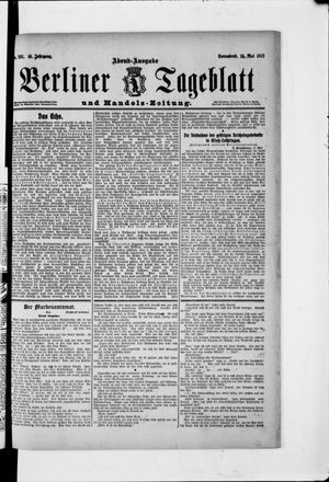 Berliner Tageblatt und Handels-Zeitung vom 18.05.1912