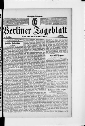 Berliner Tageblatt und Handels-Zeitung vom 19.05.1912