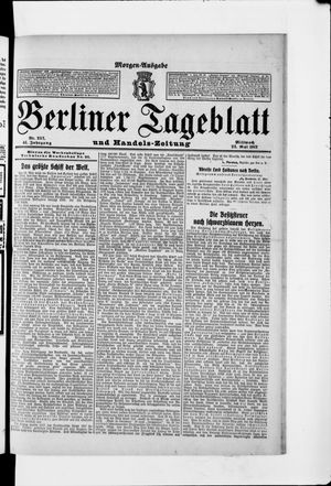 Berliner Tageblatt und Handels-Zeitung vom 22.05.1912