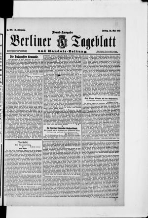 Berliner Tageblatt und Handels-Zeitung vom 24.05.1912