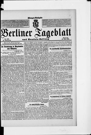 Berliner Tageblatt und Handels-Zeitung vom 29.05.1912
