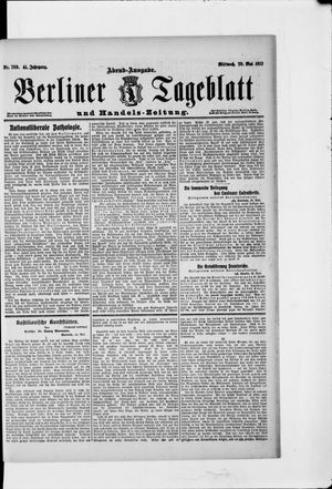 Berliner Tageblatt und Handels-Zeitung vom 29.05.1912
