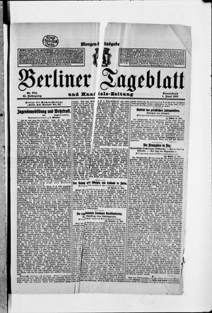 Berliner Tageblatt und Handels-Zeitung vom 01.06.1912