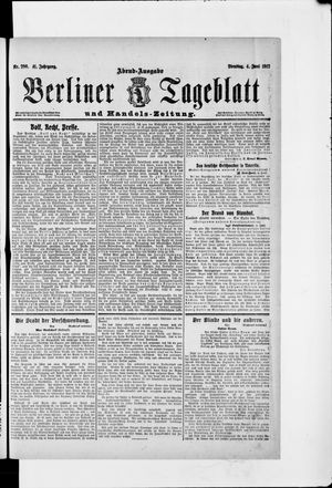 Berliner Tageblatt und Handels-Zeitung on Jun 4, 1912