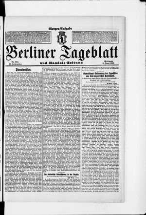 Berliner Tageblatt und Handels-Zeitung on Jun 5, 1912
