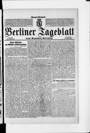 Berliner Tageblatt und Handels-Zeitung on Jun 11, 1912