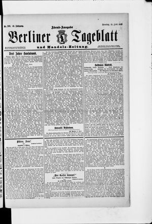 Berliner Tageblatt und Handels-Zeitung vom 11.06.1912