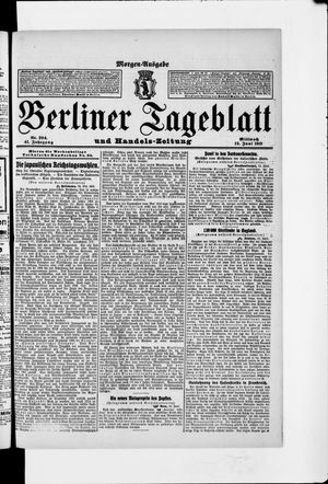 Berliner Tageblatt und Handels-Zeitung vom 12.06.1912