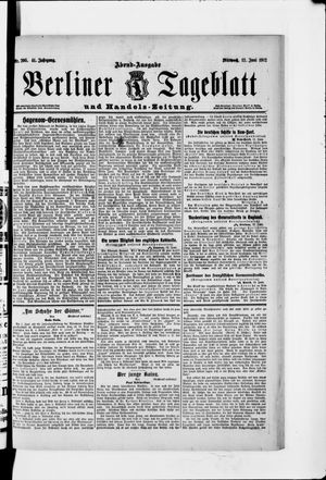 Berliner Tageblatt und Handels-Zeitung vom 12.06.1912