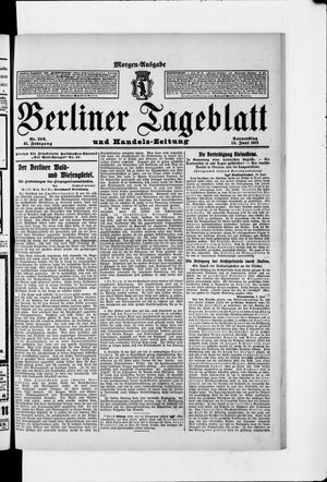Berliner Tageblatt und Handels-Zeitung vom 13.06.1912