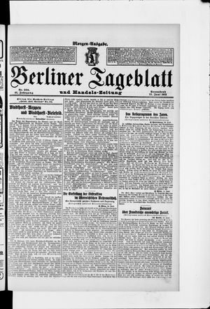 Berliner Tageblatt und Handels-Zeitung vom 15.06.1912