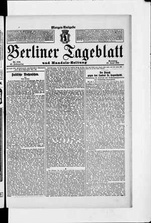 Berliner Tageblatt und Handels-Zeitung vom 16.06.1912