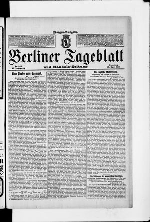 Berliner Tageblatt und Handels-Zeitung on Jun 18, 1912