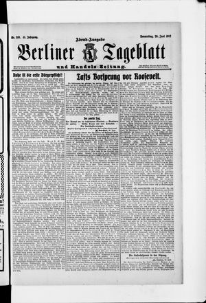 Berliner Tageblatt und Handels-Zeitung vom 20.06.1912