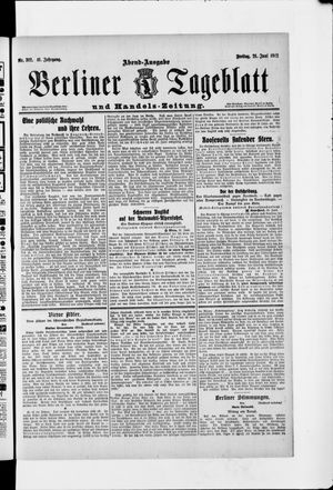 Berliner Tageblatt und Handels-Zeitung vom 21.06.1912