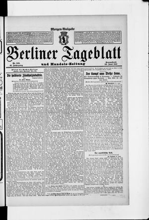 Berliner Tageblatt und Handels-Zeitung on Jun 22, 1912