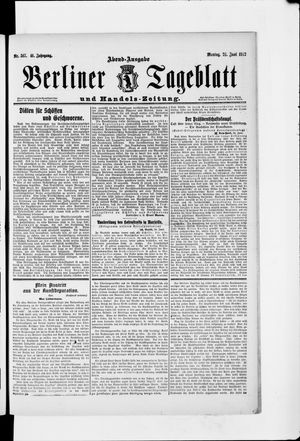 Berliner Tageblatt und Handels-Zeitung on Jun 24, 1912