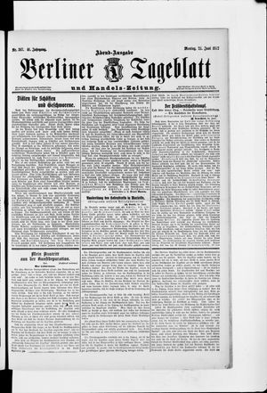 Berliner Tageblatt und Handels-Zeitung vom 24.06.1912