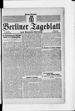 Berliner Tageblatt und Handels-Zeitung vom 26.06.1912